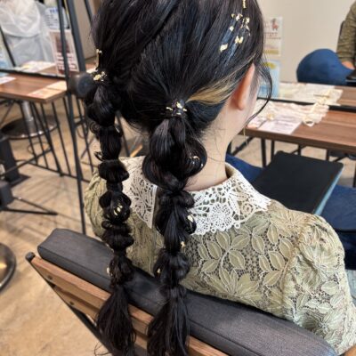 大人気のツイン編み下ろしのイメージ画像
